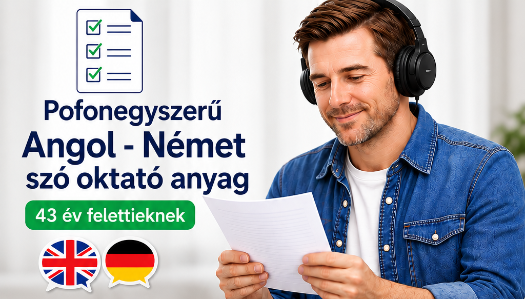Pofonegyszerű Angol - Német szó oktató anyag